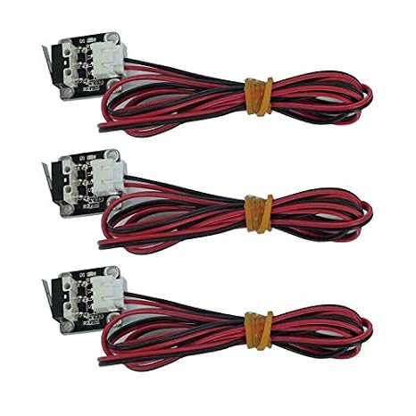 3pcs DEVMO 3D Printer Limit Switch Mechanical Switch Module Endstops Switch with 39.4 inch Cable Compatible with Ramps RepRap Tevo Tornado