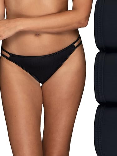 Vanity Fair Womens Illumination String Bikini Panties, Silky Stretch & Satin Trim