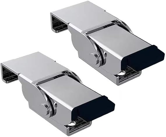 EFARMA Spring Toggle Latch Hasp,Catch Clamp Clip,2Pcs Drawbolt Closure Latch For Hive Buckle Buckle Buckle Electric Box Toolbox Padlock Fixed Hook Cupboard Door Hook Buckle (Color : B) (Color : B)