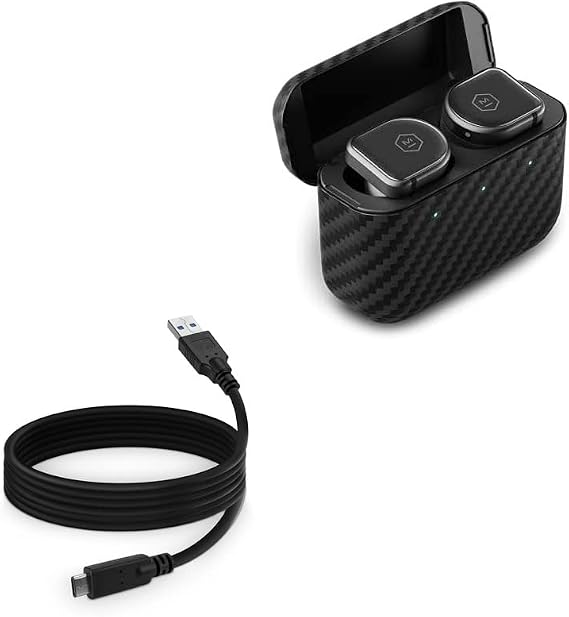 BoxWave Cable Compatible with Master & Dynamic MW08 - DirectSync - USB 3.0 A to USB 3.1 Type C, USB C Charge and Sync Cable - 6ft - Black