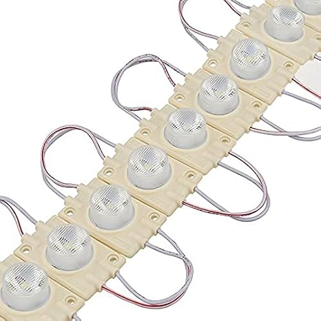 UL 8.5-Feet String of 20 Water-Resistant High Output LED Modules 12-Volt, Each with 1xSMD3535, 7000K White, 20145WH-R2
