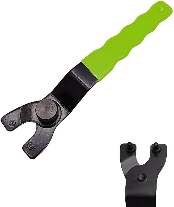 Universal Adjustable Grinder Spanner Wrench,Lock-Nut Grinder Wrench for 4 ",5", 6 ",7" and 9" Angle Grinders Machine (Green)