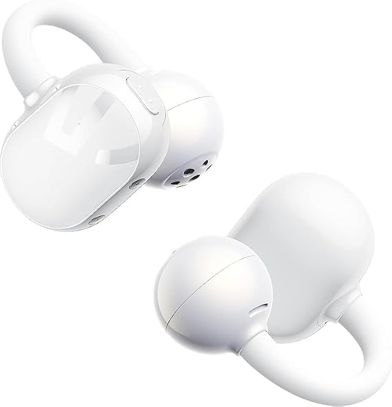 SoundPEATS POP Clip Wireless Open Ear Earbuds, Button Control, Lightweight Comfort Headphones, 30H Playtime, IPX5 Waterproof, Bluetooth 5.4 Immersive Audio Earphones for Sports Running Working, White
