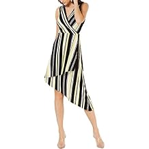I-N-C Womens Striped Wrap Dress