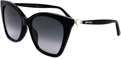 JIMMY CHOO RUAGS Black SilverDark Grey Shaded 5618145 women Sunglasses