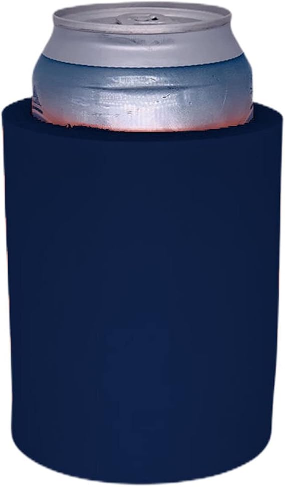 Blank Thick Foam Old School Can Cooler (2 Pack, Navy Blue)
