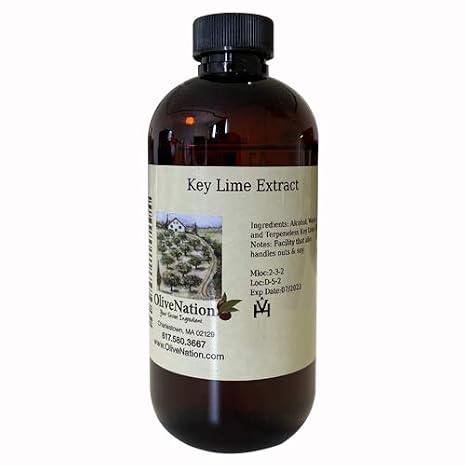OliveNation Pure Terpeneless Key Lime Extract - 4 oz | All Natural Sugar Free Liquid Adds Tart Citrus Taste/Aroma in Baked Goods, Sauce/Glaze, Frosting/Fillings, Dressings, Drinks