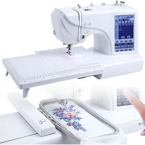 Embroidery Sewing Machine - Digital Computerized Machine with 4x9.2 Inches Embroidery Area and 7 Inch LCD Touchscreen for Beginners