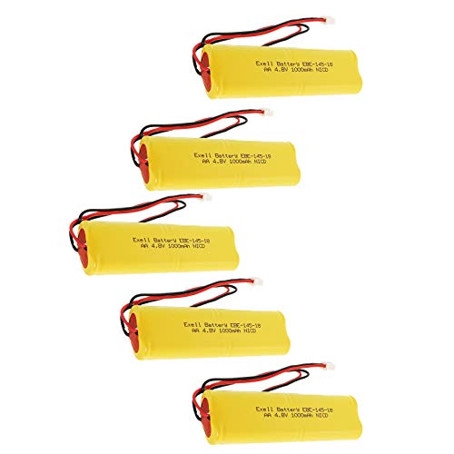 5-Pack Emergency Lighting Battery Fits and Replaces Unitech 4AA-800-18-8WL Hubbell 859-0120859 LITHONIA D-AA650B LITHONIA D-AA650Bx4 Dual-Lite 0120859 Custom-145-18 NIC0991 Lithonia 4AA-800-18-8WL