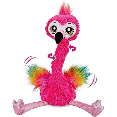 Pets Alive Frankie the Flamingo Pink - 15 Interactive Animal Dancing Plush with 3 Songs, Includes Baby Collectible Flamingo, Party Plush Toy Kids Ages 3 by ZURU, 9.457.0914.96inch