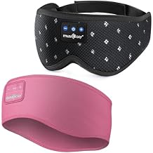 MUSICOZY Sleep Headphones Breathable Sleep Mask Bluetooth 5.4 Wireless Earphones Mask Sleeping Eyemask for Side Sleepers for Women Men Travel Meditation Gift