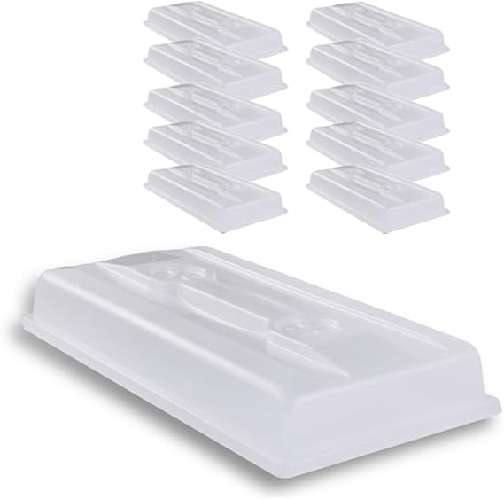Bootstrap Farmer Humidity Dome 2.5" Tall Extra Strength, 10 Pack, Propagation Seed Cloning Lid Vented for 1020 Tray Seed Starting Germination