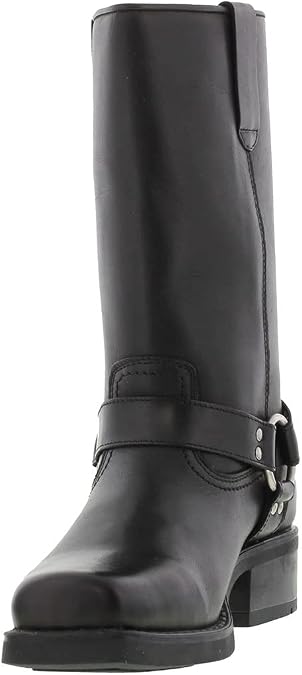 Men's Gringo's Harley Tall Waxy Brown Leather Harness Biker Cowboy Boots M156B-UK