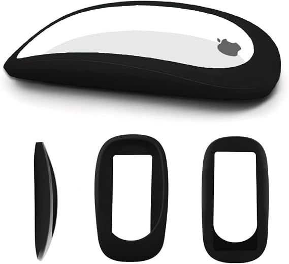 Apple Magic Mouse 2 / 1 Mouse Silicone Cover Protector Case Shock Absorption Precision Design Square Protection Black