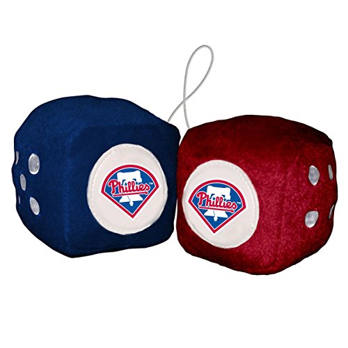 MLB Philadelphia Phillies Plush Team Fuzzy Dice, Blue