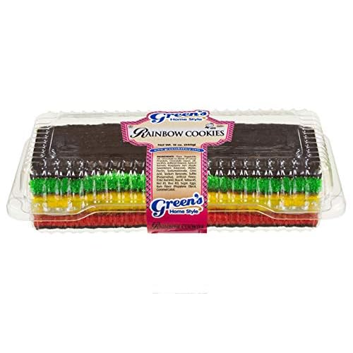 Greens Bakery Kosher Rainbow Cookies, Hand Dipped - 12 oz.
