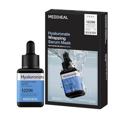 MEDIHEAL Hyaluronate Hydrate Dewy Serum & Mask Skin Care Duo Set for Skin Hydration & Radiant Glow - Skin moisture barrier firming - Hyaluronic Acid, Panthenol