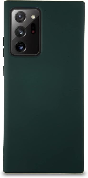 KZY İletişim Samsung Galaxy Note 20 Ultra ile Uyumlu Kapak ile Uyumlu İçi Kadife Lansman Silikon Kılıf - Yeşil