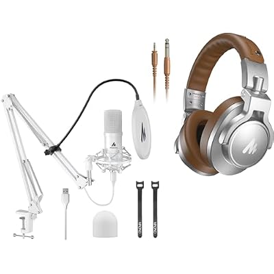 MAONO USB Microphone, 192kHz24bit Plug & Play PC Computer Podcast Condenser Cardioid Metal Mic Kit with Professional Sound Chipset for Recording, Gaming, Singing, YouTube