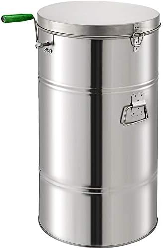 BestEquip Honey Extractor 2 Frame Manual Stainless Steel Honey Extractor Equipment Honeycomb Spinner Crank Drum Pro Beekeeping Apiary Centrifuge Equipment