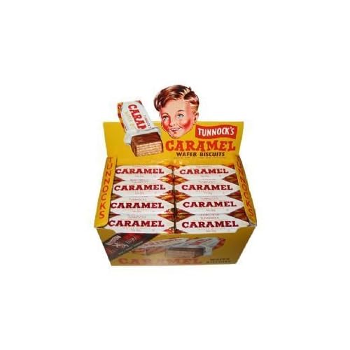 Tunnocks Caramel Wafer Biscuits 30g (Box of 48) by Tunnocks