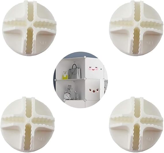 20Pcs White Wire Cube Connectors Wire Grid Cube Connectors for Modular Closet Storage, Organizer and Wire Grid Cube Storage, Closet Mounted Storage and Organization Systems, Mounted Closet Systems