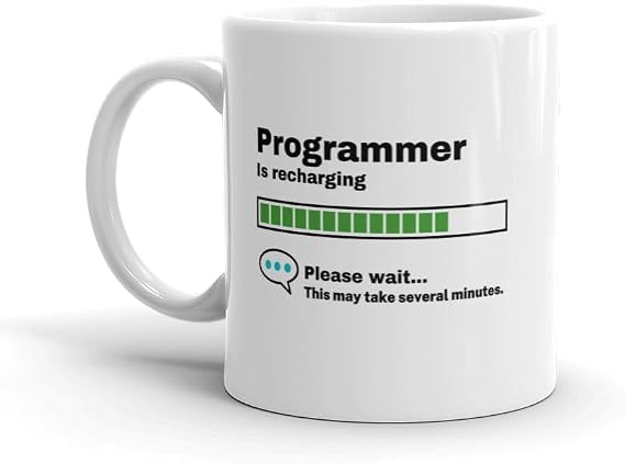 Programmer Mug - Programmer Gift - Funny Programmer Present - Programmer Is Recharging - Programmer Joke Mug - Under 10 - Sarcastic Programmer Gift - 11oz
