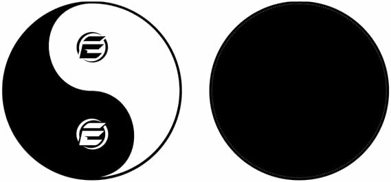 ELITE Leather Bowling Ball Shammy Pad | Disc Towel for Bowling Ball Cleaning | Improve Grip and Maintain Ball Surface | Durable Bowling Shammy Pad (Black/White Yin & Yang)