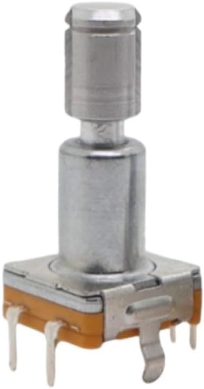 Navigation Volume Adjustment Switch Encoder Potentiometer Knob for 187B 280D Car Stereo Audio Control, Metal Silver Replacement Part