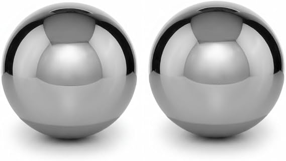 Modern Day Accents 3293T Bola Polished Sphere, Silver Aluminum, Filler, Orbs Decorative Balls, Tabletop Decor, Balls for Centerpiece Bowls, Home Office, 3-inch Set of 2