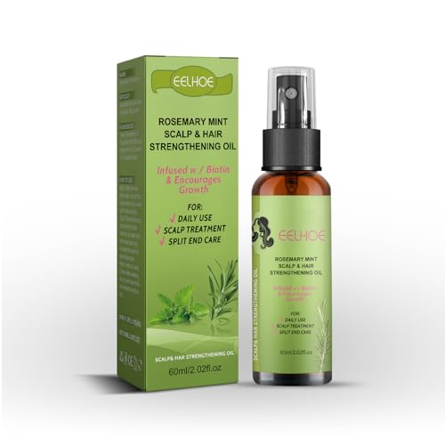 AMALIA Rosemary Mint Scalp & Hair Strengthening Oil, 2.02 fl oz, with Biotin for Hair Growth, Daily Scalp Treatment