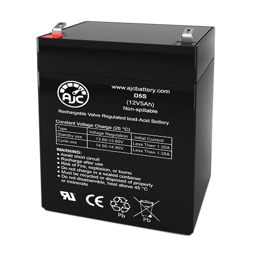 AJC Battery Compatible with CSB HR1227W 12V 5Ah Sealed Lead Acid Battery