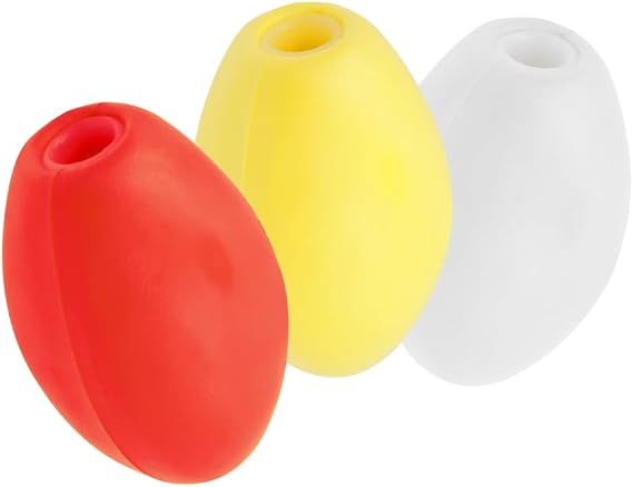 JEZERO Deep Water Fishing Floats: Great for Trail Markers, Dock Floats, Swim Buoy, Kayak Anchor Kit, Pool Buoy, Crabbing & Boats | Mult-Color Combo, 6" x 3", 3-Pack