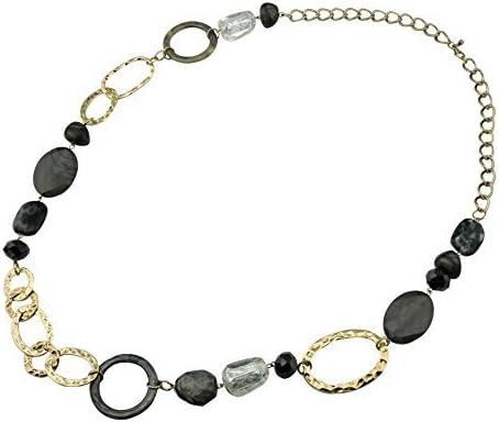 Bocar Fashion Long Chunky Crystal Beads Necklace and Earrings Set for Women Gift