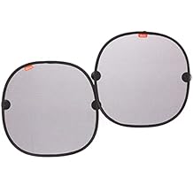 Diono Sun Stoppers Car Window Shades 2 Pack, Car Sun Shade for Side Window with Suction Cups, Blocks Sun Glare UV Rays Perfect for Baby, Kids, Pets Protection