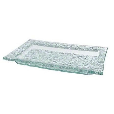 American METALCRAFT, Inc. BG159 9' x 15' Rimmed Bubble Glass Platter, Green