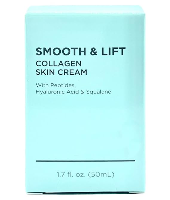 Collagen Skin Moisturizer Cream With Peptides, Hyaluronic Acid & Squalane. Smooth and Lift 50ml
