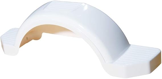 Fulton 508574 14" White Fender with Step