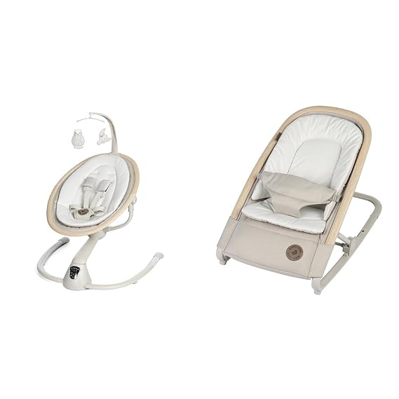 Maxi-Cosi Cassia Swing & Kori 2-in-1 Rocker Bundle, Classic Oat