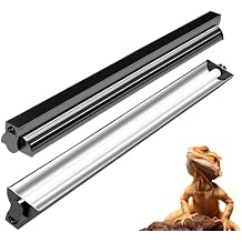 24W T5 UVB Reptile Light Fixture Combo Kit 10.0 UVB Fluorescent Tube for Bearded Dragons, Lizards & Tortoises UVA UVB Reptile Light, 22" Terrarium Hood (UVB 10.0-Desert, 22INCH-24W)