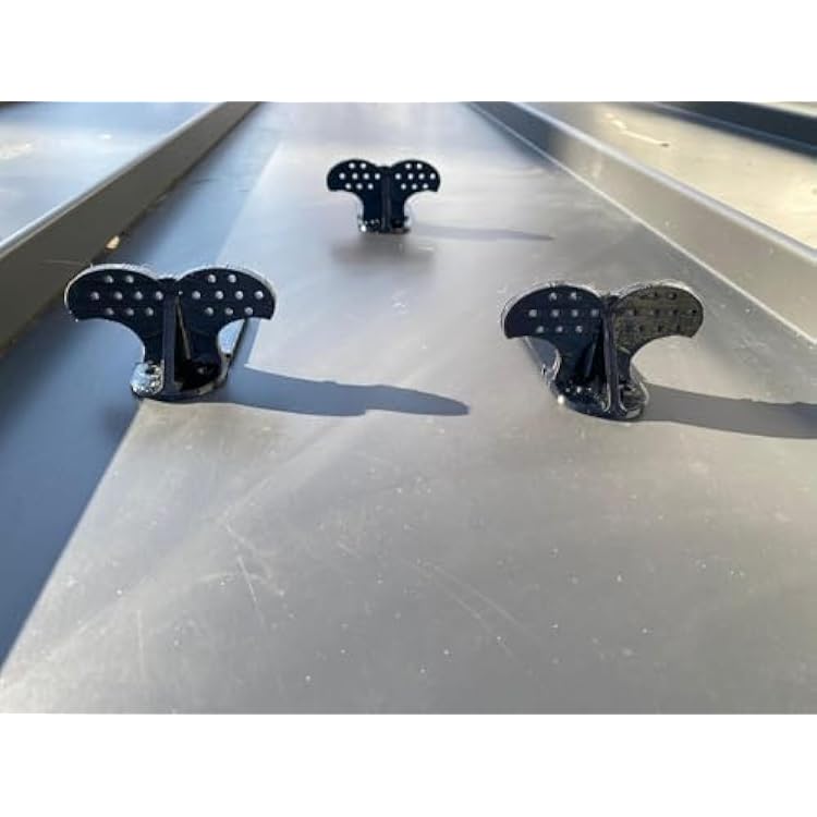 Roof Guards for Metal Roof - Snow Guards Steel Standing Seam Roof - Fits 1.5 Inch Flat Area 10 Pack - Prevent Sliding Ice Snow Stop Buildup - Made Out of ABS 10 Pack Black