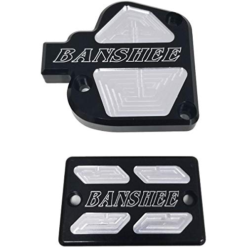 Modquad Brake & Throttle Reservoir Cover Set Black for 87-06 Yamaha Banshee