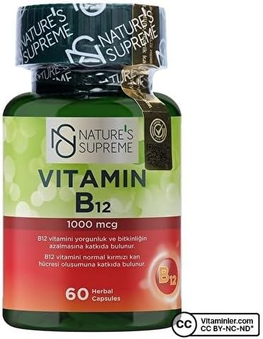 Nature's Supreme Vitamin B12 1000 Mcg 60 Kapsül