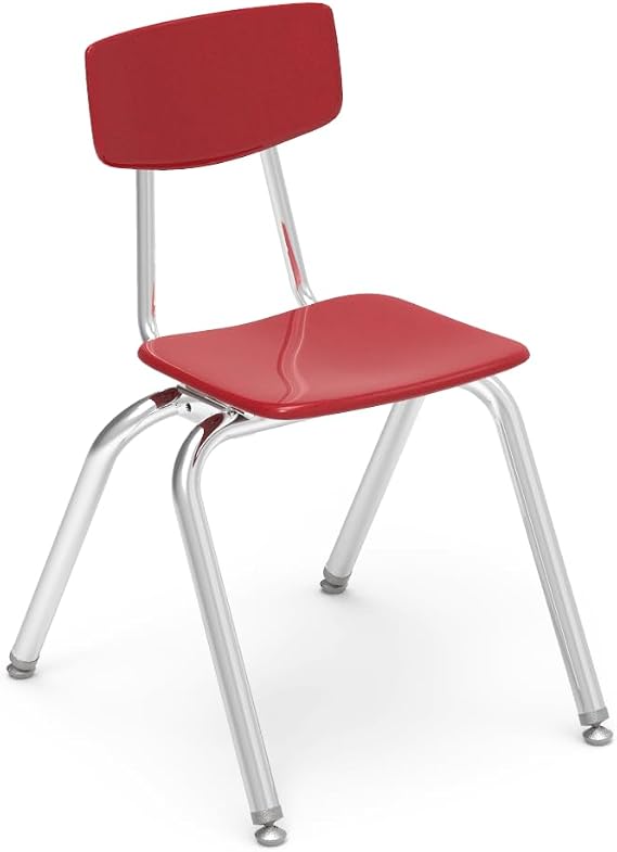 Virco 3016 Classroom Chair 16" Seat Height (Set of 8) - Red