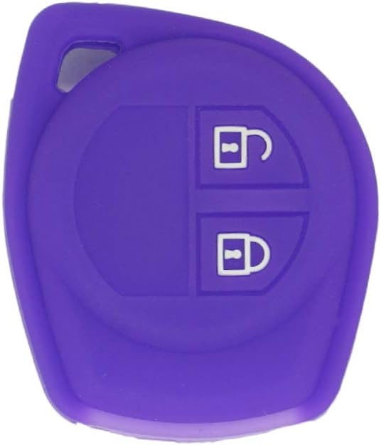Silicone Cover Protector Case Holder Skin Jacket Compatible with SUZUKI 2 Button Remote Key Fob CV4545 Deep Purple