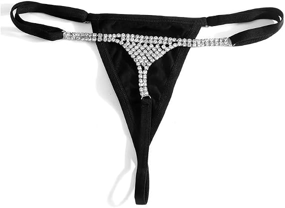 VCOOTS Fashionable Individual Flashing Diamond Sexy Thong Women's Nightclub Beach Water Diamond Fun Bikini Body Accessories