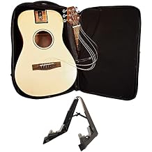 Journey Instruments Solid Sitka Collapsible Travel Guitar with Folding ABS Guitar Stand