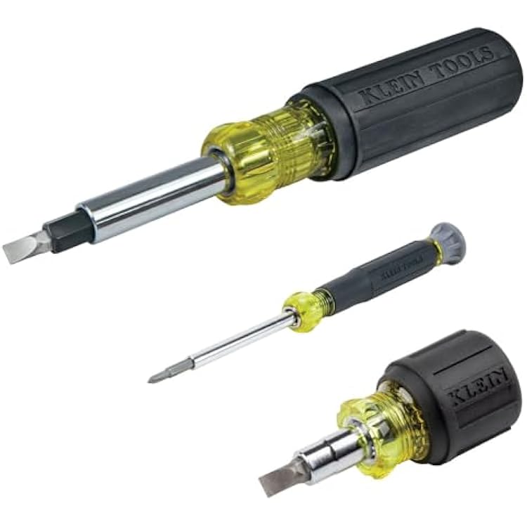 Klein Tools 85514 Multi-Bit Screwdriver and Nut Driver Set, 3-Piece