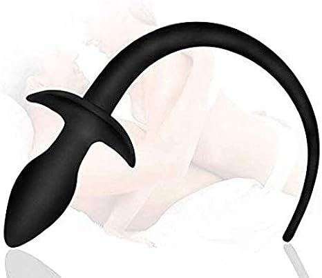 Black Dog Tail Medical Silicone Plug