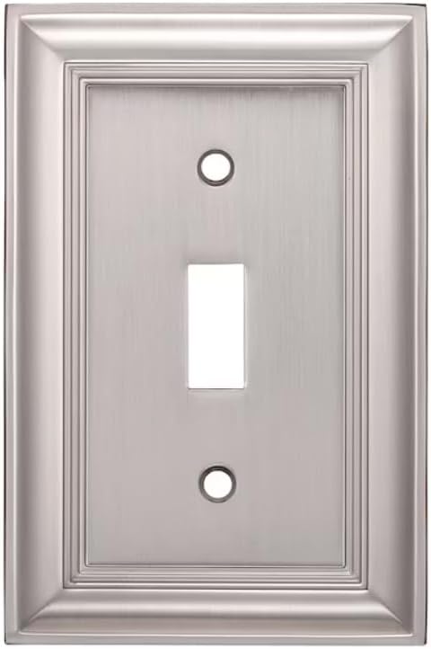 allen + roth Cosgrove 1-gang Single Toggle Wall Plate Satin Nickel 1-gang #0139755